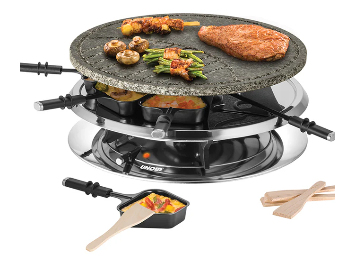 Unold 48726 raclette grill 8 person(er) 1300 W Sort, Rustfrit stål