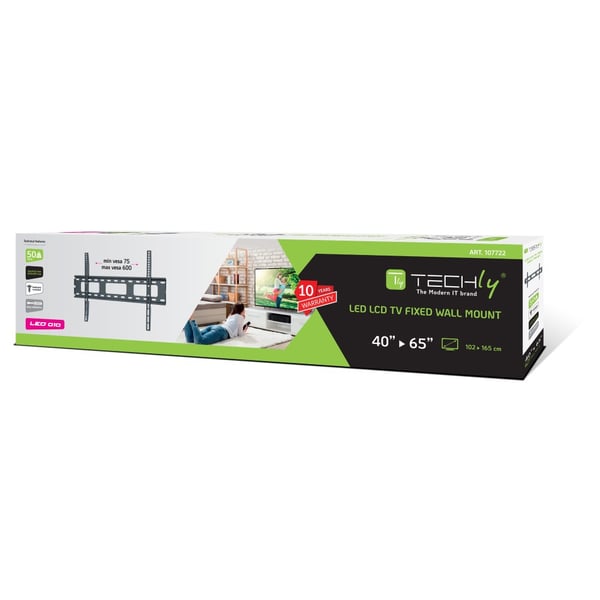 Techly ICA-PLB 132L2 TV-kiinnike 165,1 cm (65") Musta