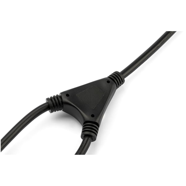 StarTech.com 2 m Computer Y Strømkabel, 18AWG, EU Schuko til 2x C13, 10A 250V, Erstatnings AC Strømkabel