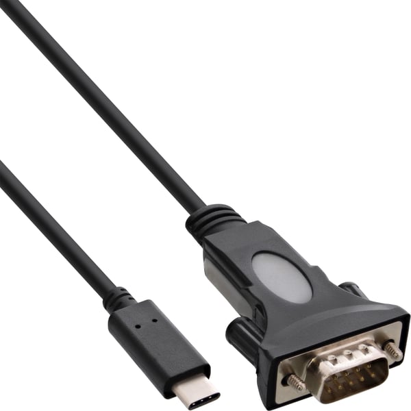InLine 33308L seriella kablar Svart 1,8 m USB Type-C DB-9