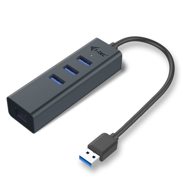 i-tec Metal U3METALG3HUB gränssnittshubbar USB 3.2 Gen 1 (3.1 Gen 1) Type-A 5000 Mbit/s Grå