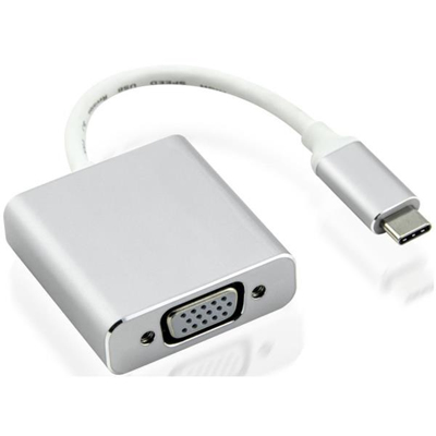 Nilox USB Type-C - VGA M/F USB grafisk adapter Sølv