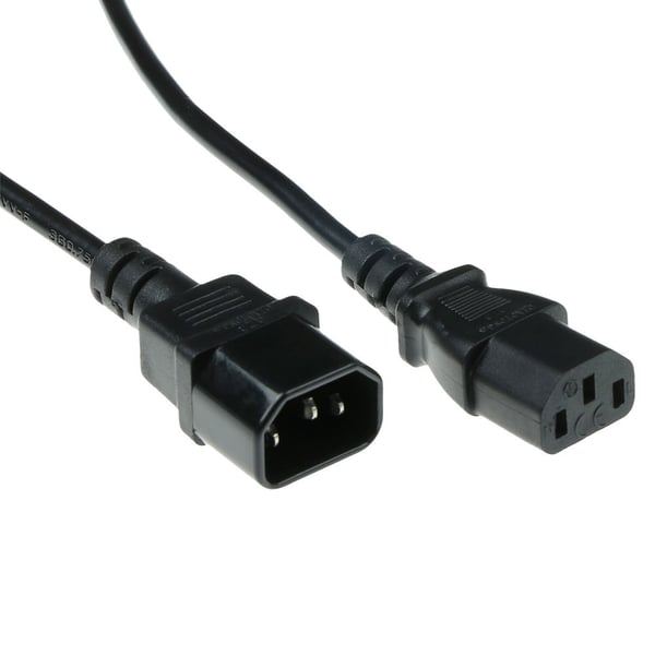 ACT 230V connection cable C13 - C14 3 m Svart