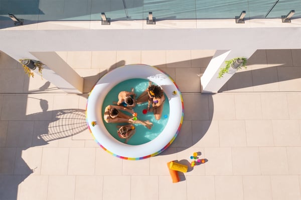 Bestway 54443 swimmingpool til over jorden Oppustelig pool Rund Flerfarvet