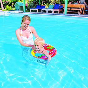 Bestway 36113 pool- och badmadrass Blå, Orange, Gul Mönstrad Vinyl Badring