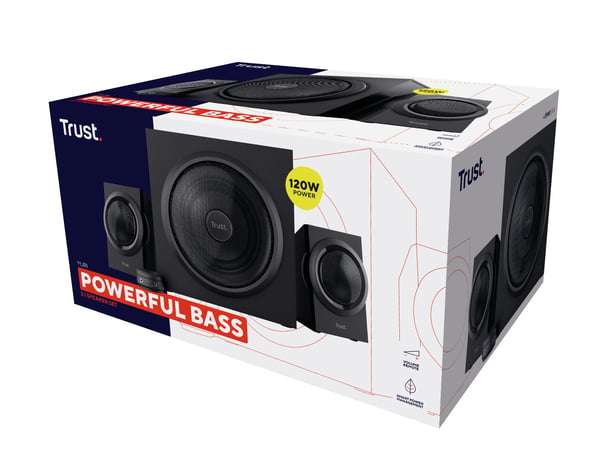 Trust Yuri mikrofonset 60 W Universal Svart 2.1 kanaler 1-vägs 15 W