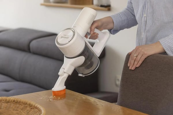 Gorenje SVC216290FFW stav støvsuger & elektrisk kost 2-i-1 stangstøvsuger Batteri Dry Poseløs 0,5 L 130 W Hvid
