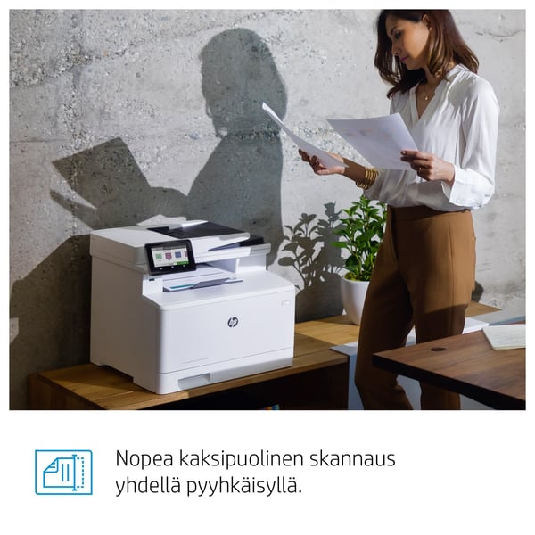 HP Color LaserJet Pro MFP M479fnw, Tulostus, kopiointi, faksi, sähköposti, Skannaus sähköpostiin/PDF-tiedostoksi; 50 arkin automaattinen syöttölaite