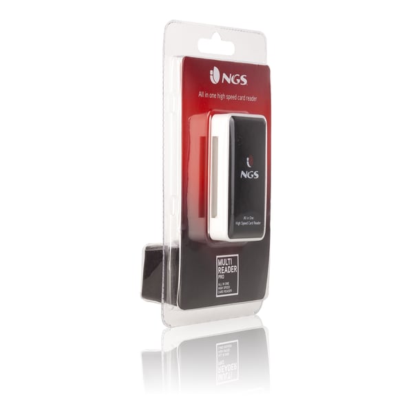 NGS Multireader Pro kortläsare USB 2.0 Svart, Vit