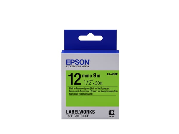 Epson tarrakasetti huomioväri - LK-4GBF huomioväri musta/vihr. 12/9