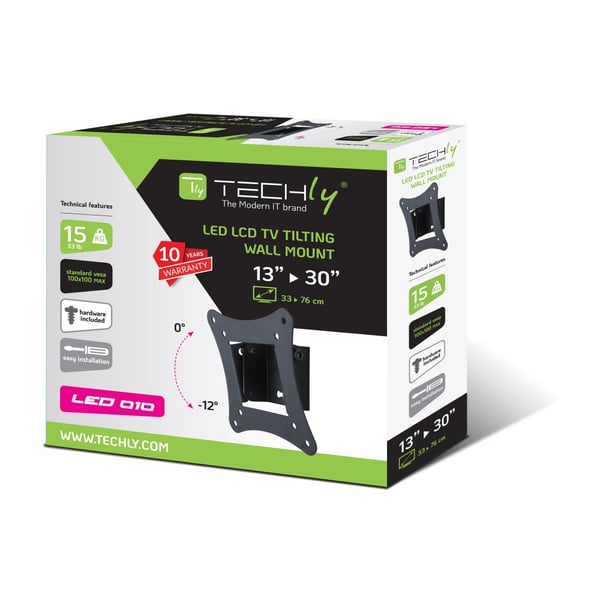 Techly ICA-LCD-900 76,2 cm (30") Musta