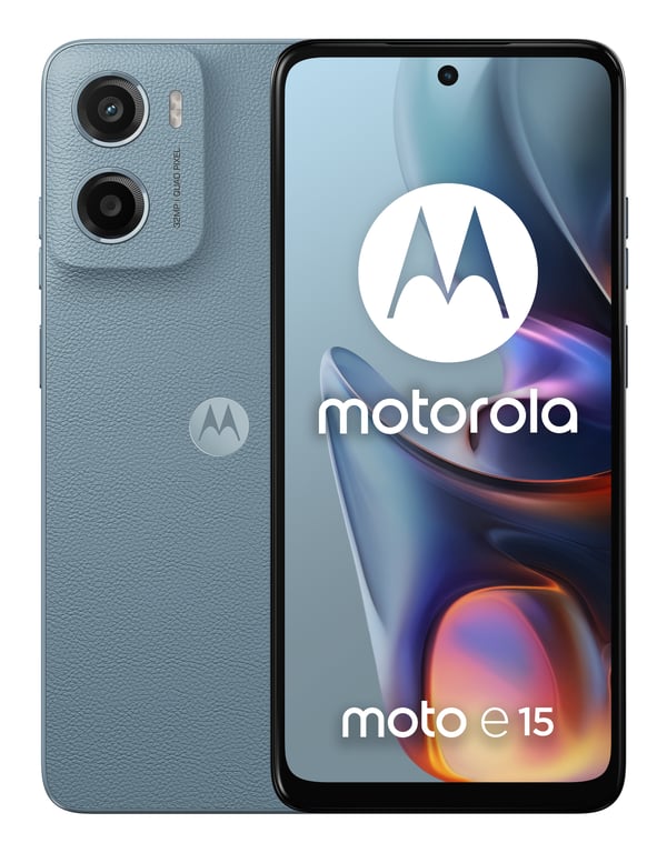 Motorola moto e15 16,9 cm (6.67") Kaksois-SIM Android 14 Go edition 4G USB Type-C 2 GB 64 GB 5200 mAh Sininen