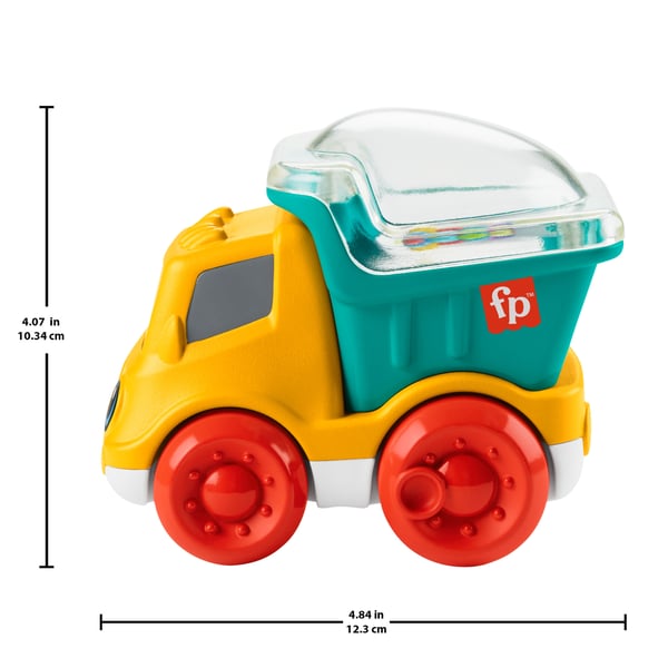 Fisher-Price Fisher-Price-legetøjskøretøj, der kan skubbes, med aktiviteter til finmotorikken for spædbørn, Design kan variere