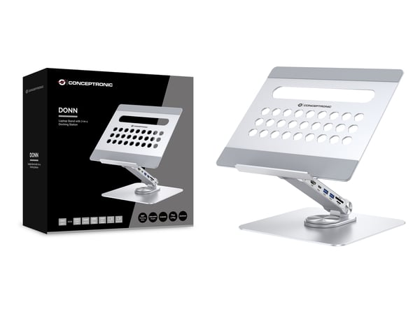 Conceptronic DONN27G laptop stativ Sølv
