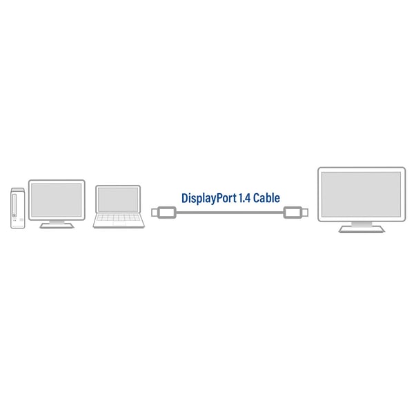 ACT AC4074 DisplayPort-kaapeli 3 m Musta