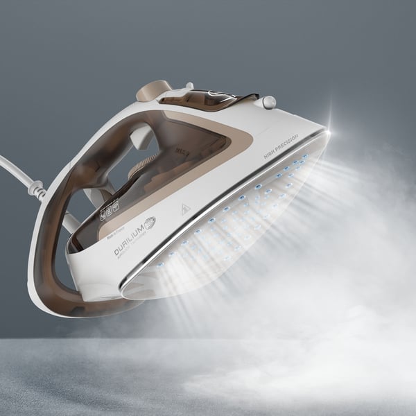 Tefal Easygliss Eco FV5780 Torr & Ångstrykjärn Durilium Airglide-sulplatta 2800 W brons, Vit