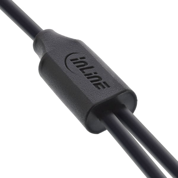 InLine 35122 USB-kablar USB 2.0 2 m USB A 2 x USB C Svart