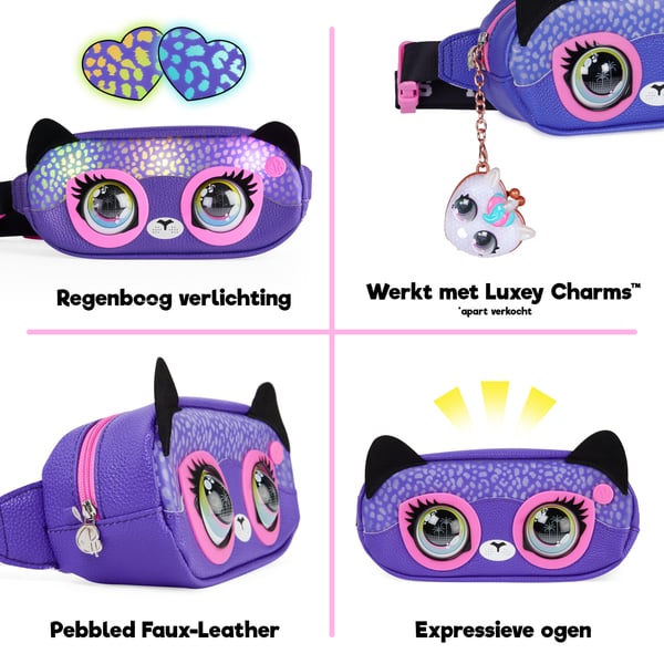 Purse Pets BAG Belt Bag Cheetah GML mavetaske Lyserød, Violet
