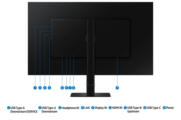 Samsung ViewFinity S8 S32D800UBU - S80UD Series - LED-skærm - USB - 81,3 cm (32\")