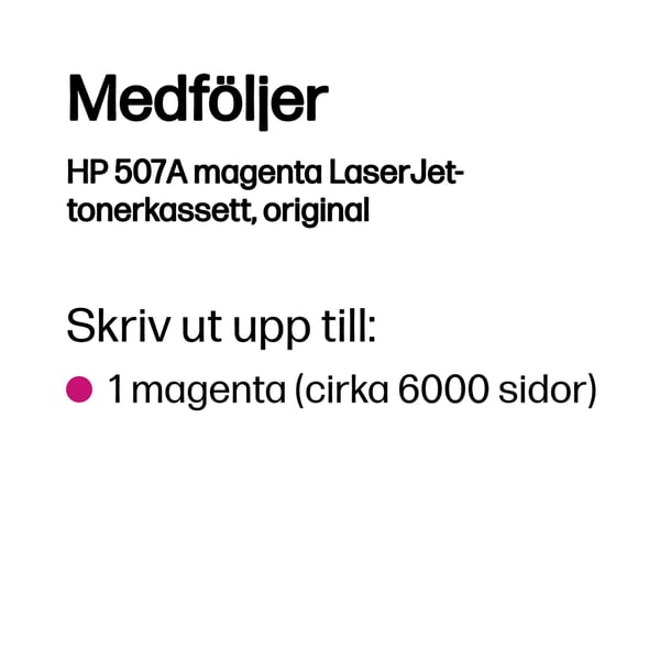HP 507A magenta LaserJet-tonerkassett, original