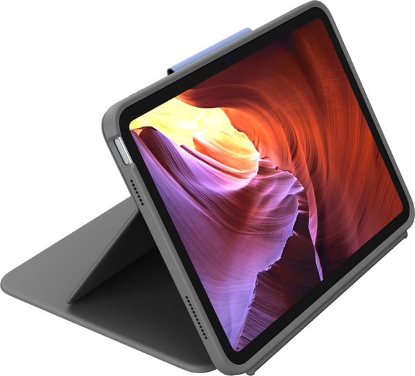 Logitech Rugged Folio - Tastatur og foliohylster - Apple Smart Connector - QWERTZ - Tysk - Grafit
