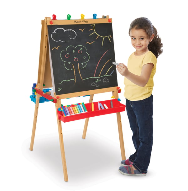 Melissa & Doug Deluxe Wooden Standing Art Easel Musta