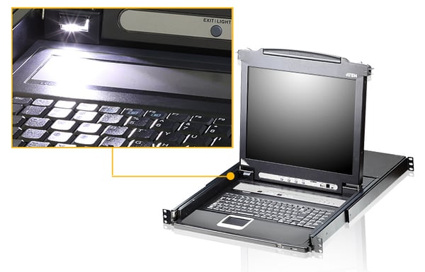 ATEN CL5716M-ATA-2XK06GG rack 43,2 cm (17") Svart 1U
