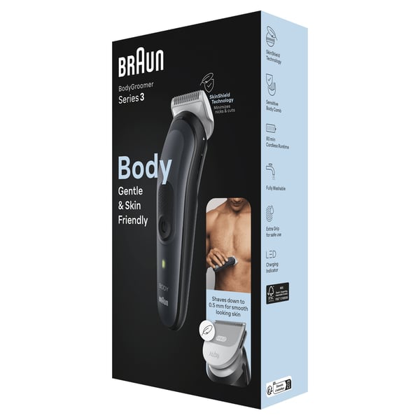 Braun BodyGroomer 3 BG3340 Svart, Grå
