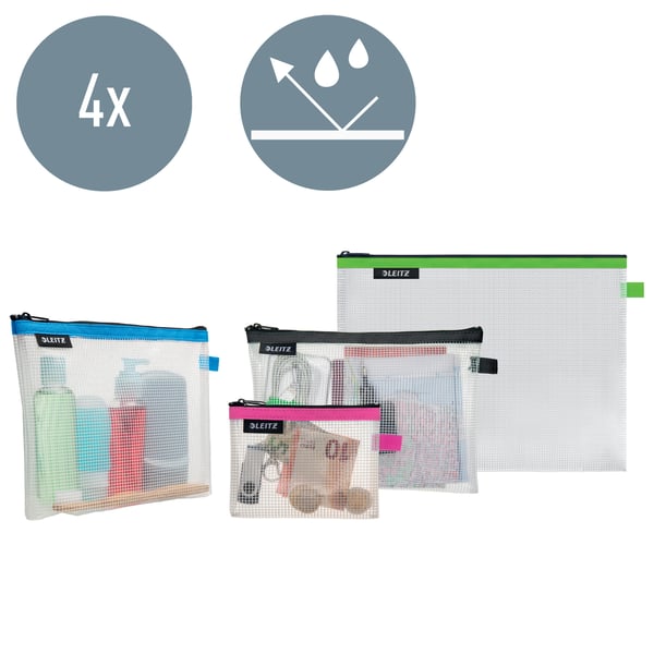 Leitz Traveller lomme WOW assorterede farver 4 stk.