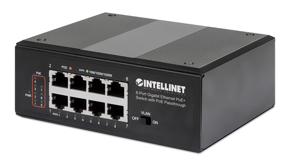 Intellinet 561624 nätverksswitchar Gigabit Ethernet (10/100/1000) Strömförsörjning via Ethernet (PoE) stöd Svart