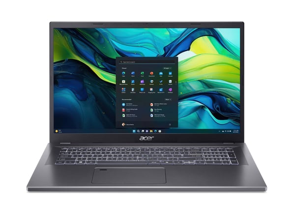 Acer Aspire 17 A17-51M-55NU Intel Core 5 120U Laptop 43,9 cm (17.3") Fuld HD 16 GB LPDDR5-SDRAM 1 TB SSD Wi-Fi 6 (802.11ax) Windows 11 Home Grå