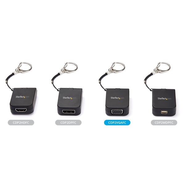 StarTech.com Bärbar USB-C till VGA-adapter med snabbkopplingsnyckelring
