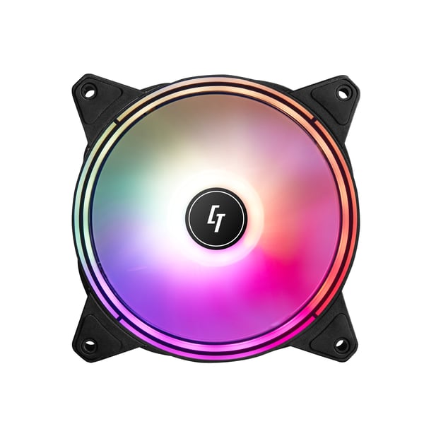 Chieftec NF-1225RGB kylsystem för dator Datorväska Fan 12 cm Svart 1 styck