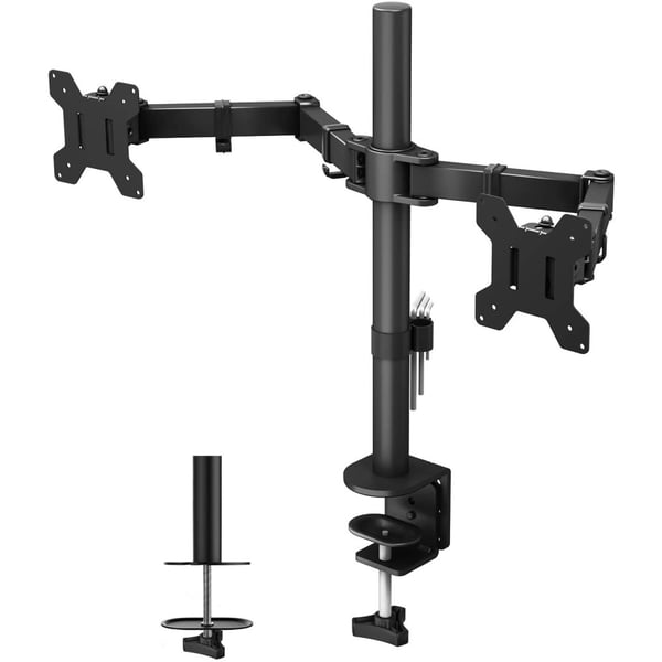 Techly ICA-LCD 382-D fäste och ställ till bildskärm 68,6 cm (27") Bord Svart