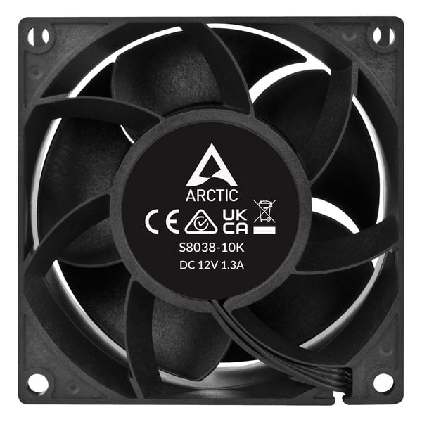 ARCTIC S8038-10K Processor Ventilator 8 cm Sort 1 stk
