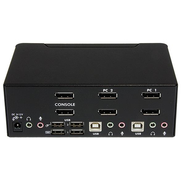 StarTech.com Dubbel USB DisplayPort KVM-switch med 2 portar, audio & USB 2.0-hubb