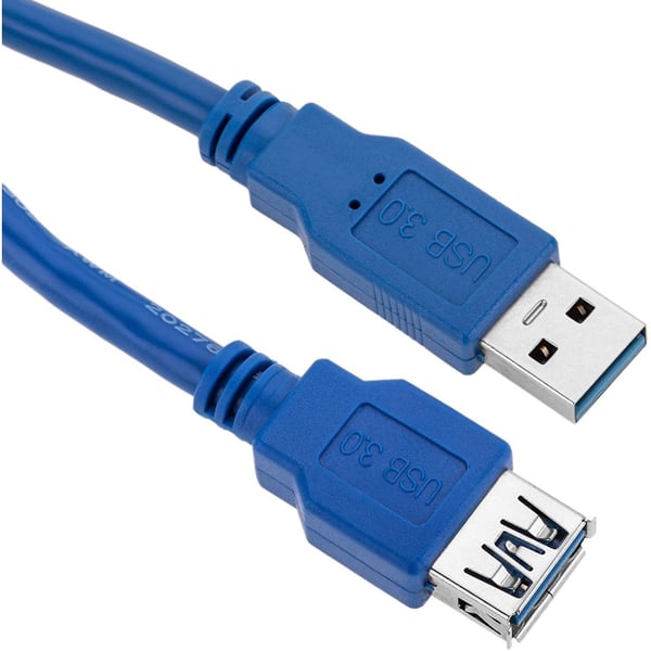 Techly 3.0m USB 3.0 A M/F USB-kabel USB 3.2 Gen 1 (3.1 Gen 1) 3 m USB A 5 Gbit/sek. Blå