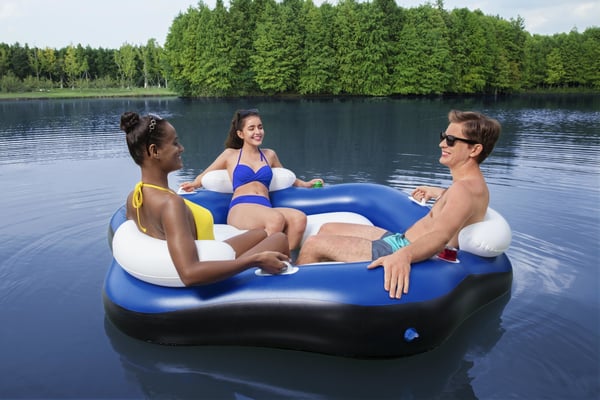 Bestway 43111 pool- och badmadrass Blå, Vit Mönstrad Vinyl Flytande ö
