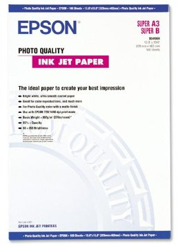 Epson Photo Quality Ink Jet Paper, DIN A3+, 102 g/m2, 100 ark