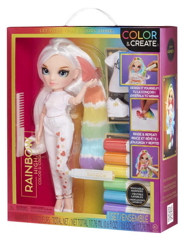 Rainbow High Color & Create Fashion Doll- Character 1 (blue eyes)