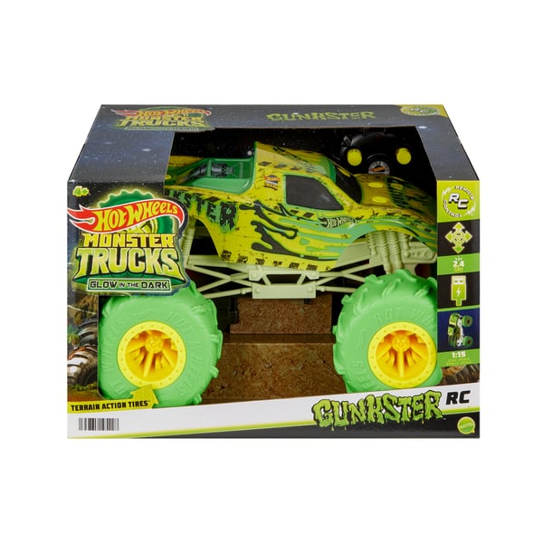 Hot Wheels Monster Trucks GUNKSTER-køretøj med fjernstyring i størrelsesforholdet 1:15