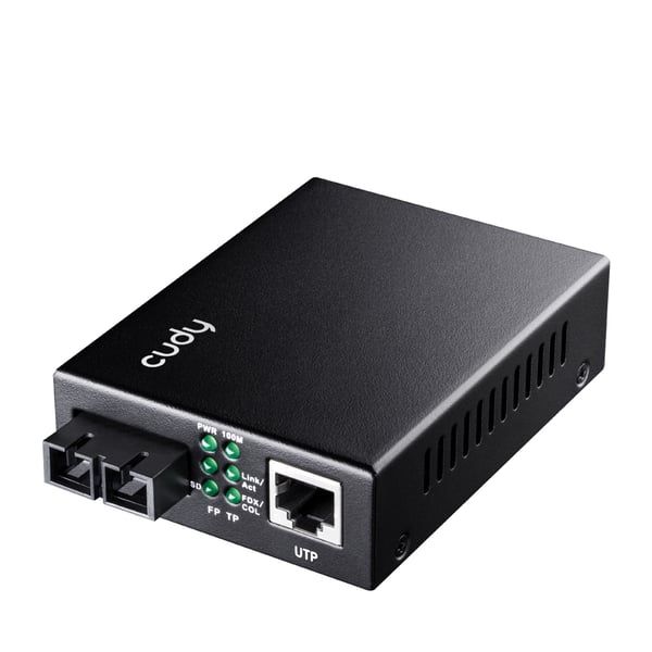 Cudy MC100SA-20 netværksomformer til medie 100 Mbit/s 1310 nm Enkeltilstand Sort