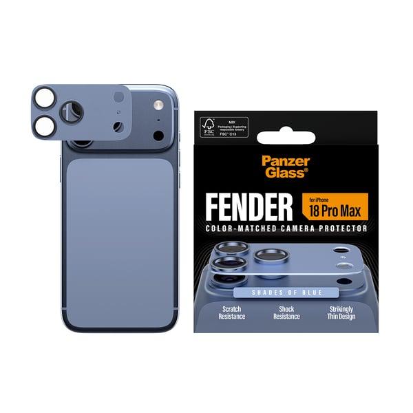 PanzerGlass ® Fender Camera Lens Protector Shades of Blue iPhone 2026 Pro Max Kirkas näytönsuoja 1 kpl