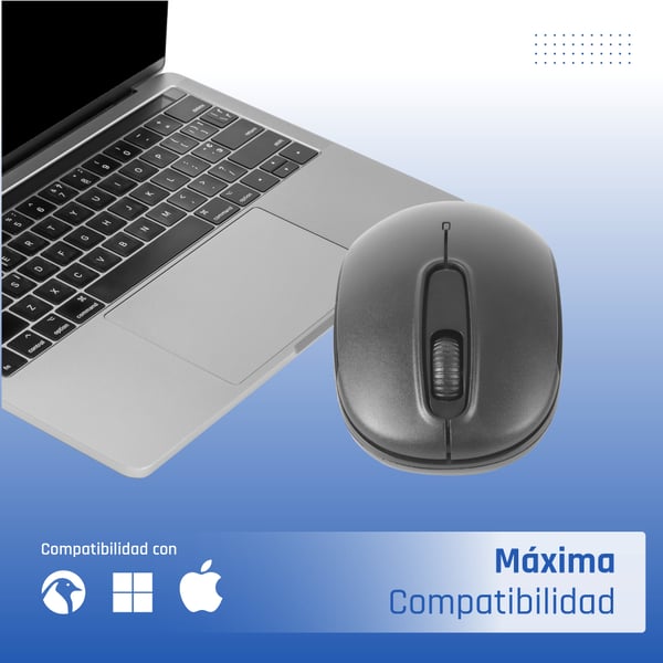 iggual WOM-STANDARD-3D 1000DPI datormöss Kontor Ambidextrous RF Trådlös Optisk