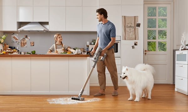 Dreame Z10 2-i-1 stangstøvsuger Batteri Dry Skum, mikro Poseløs 0,5 L 481 W Beige 2900 At