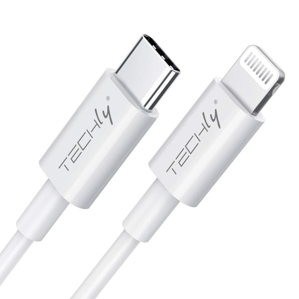 Techly ICOC APP-8BUC10T Lightning kabel 1 m Hvid