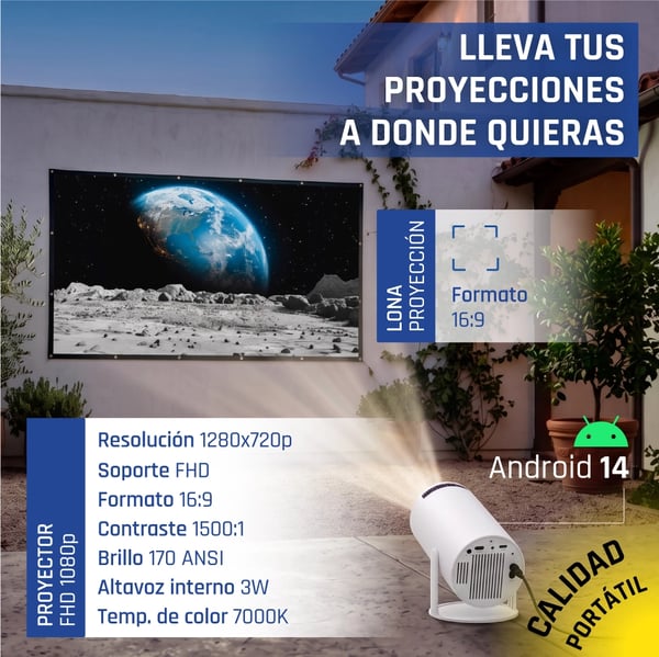 iggual IGG318973+IGG318126 dataprojekter 120 ANSI lumens 720p (1280x720) Hvid