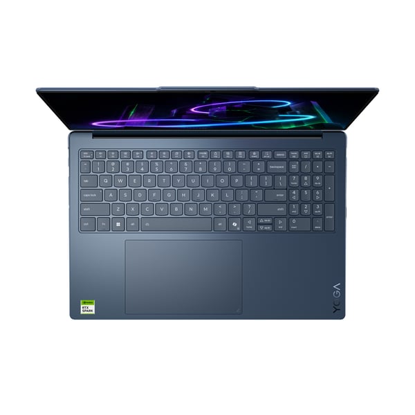 Lenovo Yoga 9 2-in-1 16N1X11 Copilot+ PC NVIDIA RTX Spark N1X Hybrid (2-i-1) 40,6 cm (16") Berøringsskærm 2.8K 32 GB LPDDR5x-SDRAM 1 TB SSD Wi-Fi 7 (802.11be) Windows 11 Home Blå Fransk