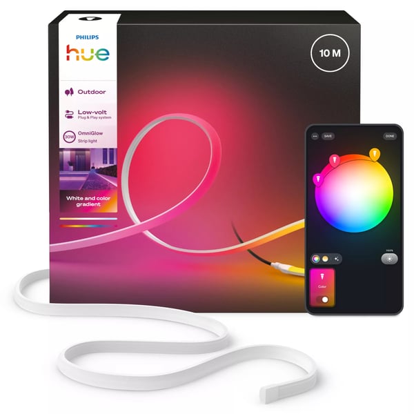 Philips Hue White and Color ambiance OmniGlow udendørs LED strip, 10 m