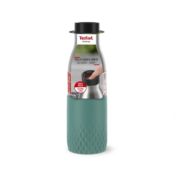 Tefal Bludrop Sleeve N31106 Dagligt forbrug 500 ml Rustfrit stål Grøn, Rustfrit stål
